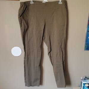 3X 22W/24W Just My Size Brown Dress Pants